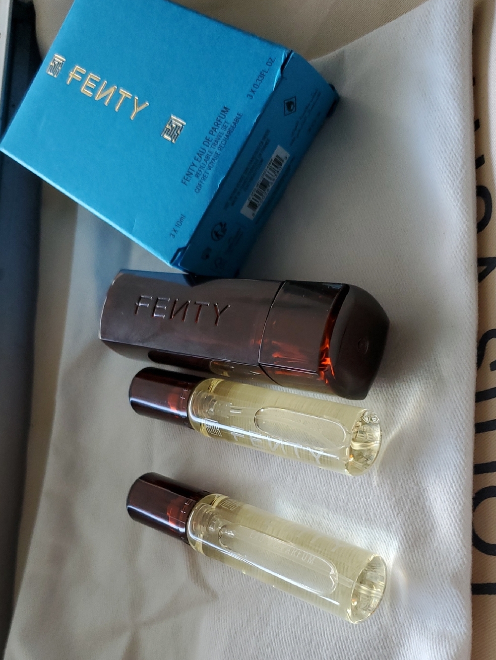 Fenty Beauty Refillable Travel  Set — Teal & Gold